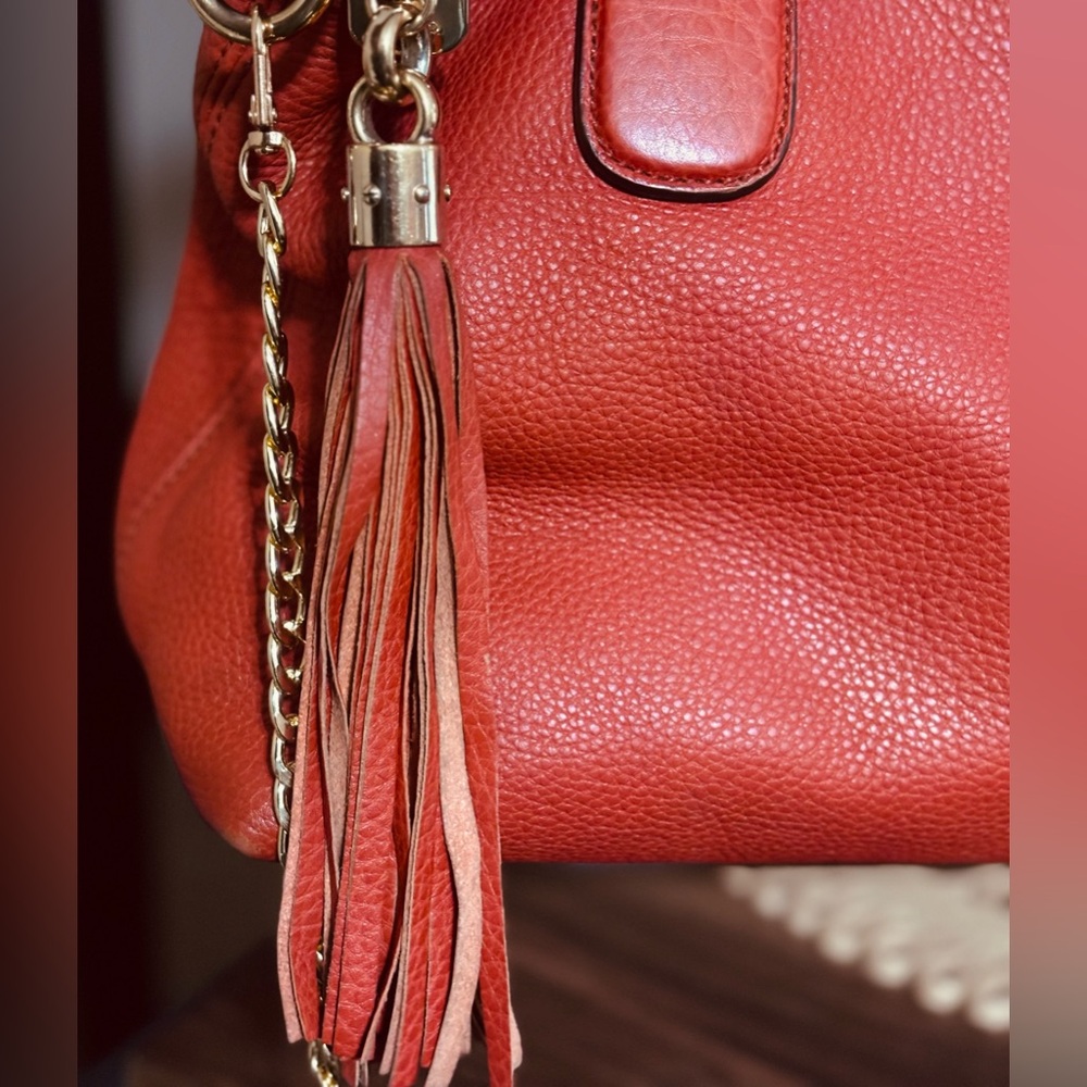 🔥🔥Gucci Red Leather Soho Shoulder Bag/ Crossed Body/ Handbag🔥🔥 - Picture 13 of 14